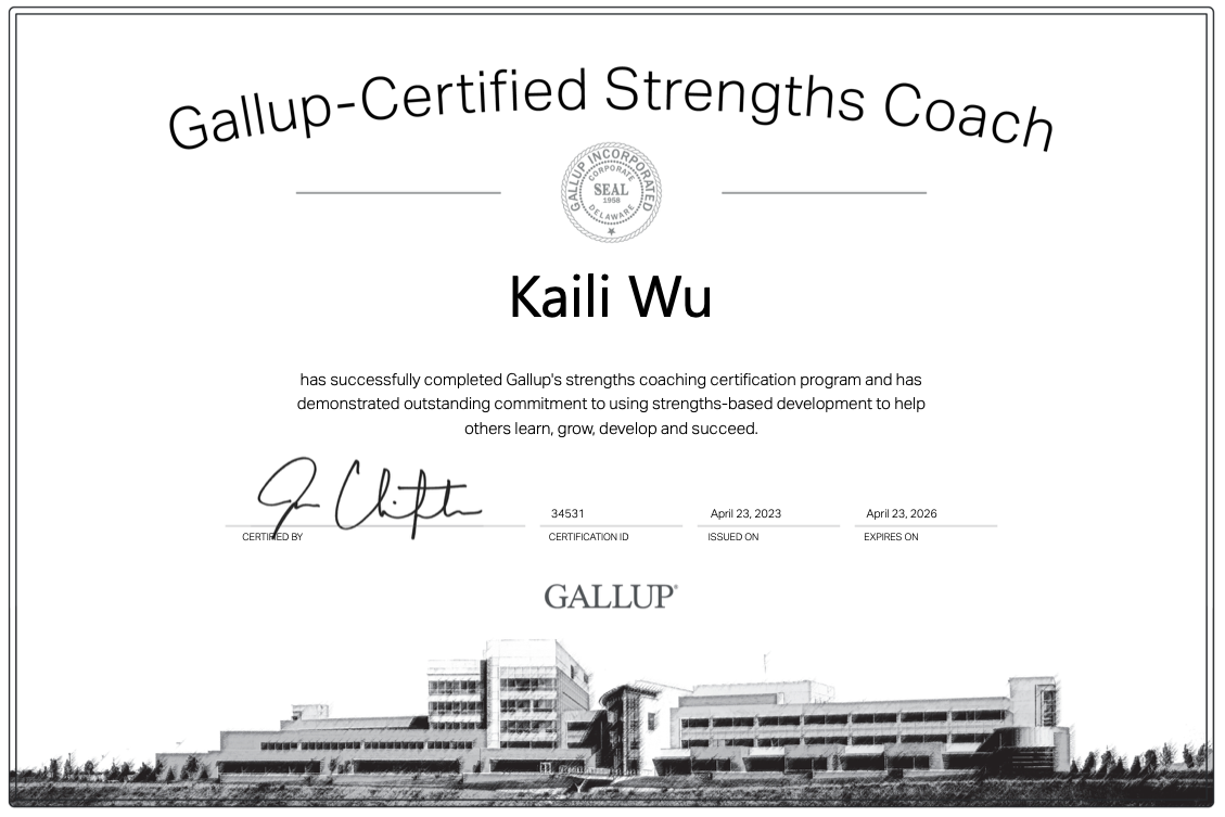 Gallup certificate